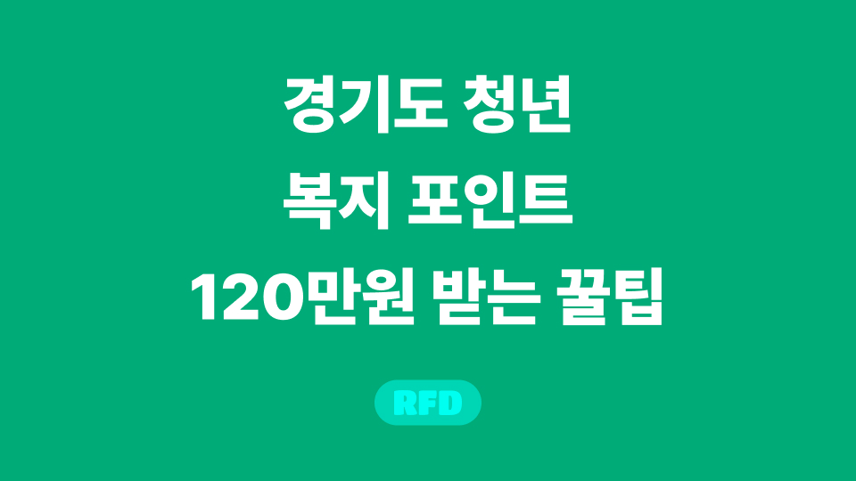 경기도 청년복지 포인트