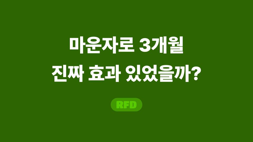 마운자로 3개월 변화