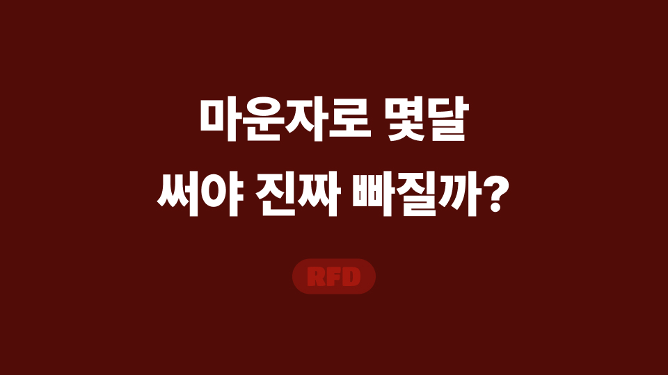마운자로 몇달