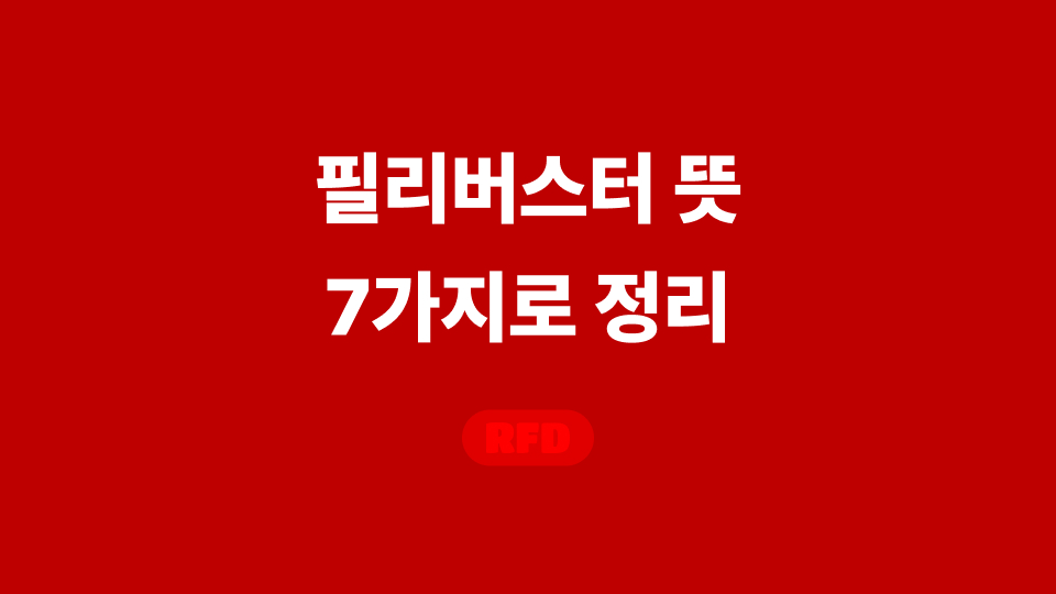 필리버스터뜻