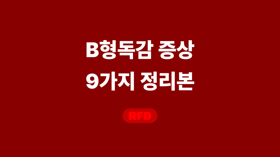 B형독감 증상