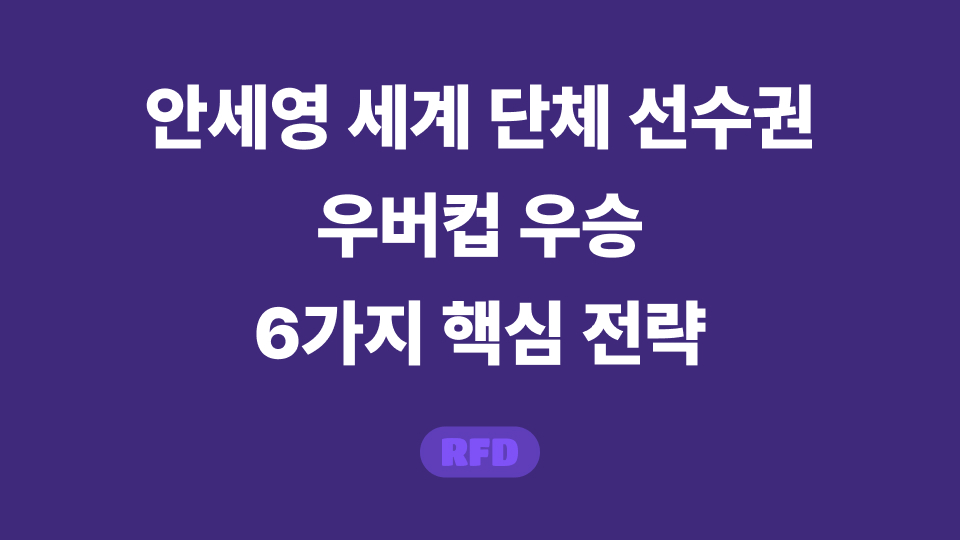 안세영 세계단체선수권