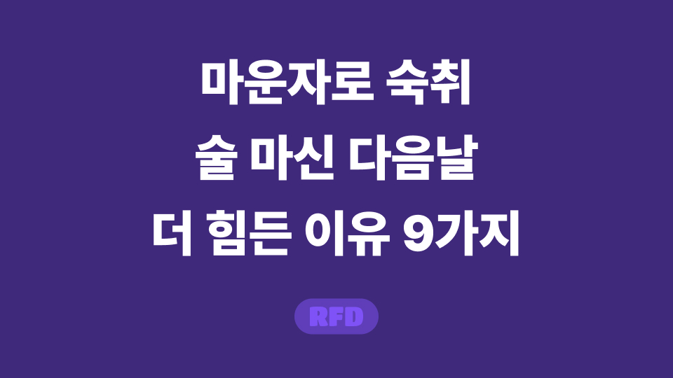 마운자로 숙취